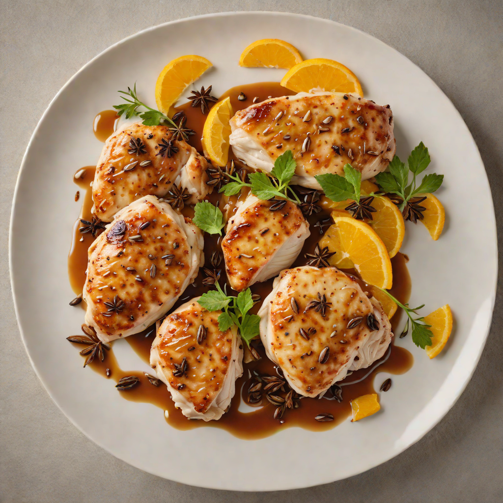 Pan-Seared Chicken with Orange and Star Anise Glaze
