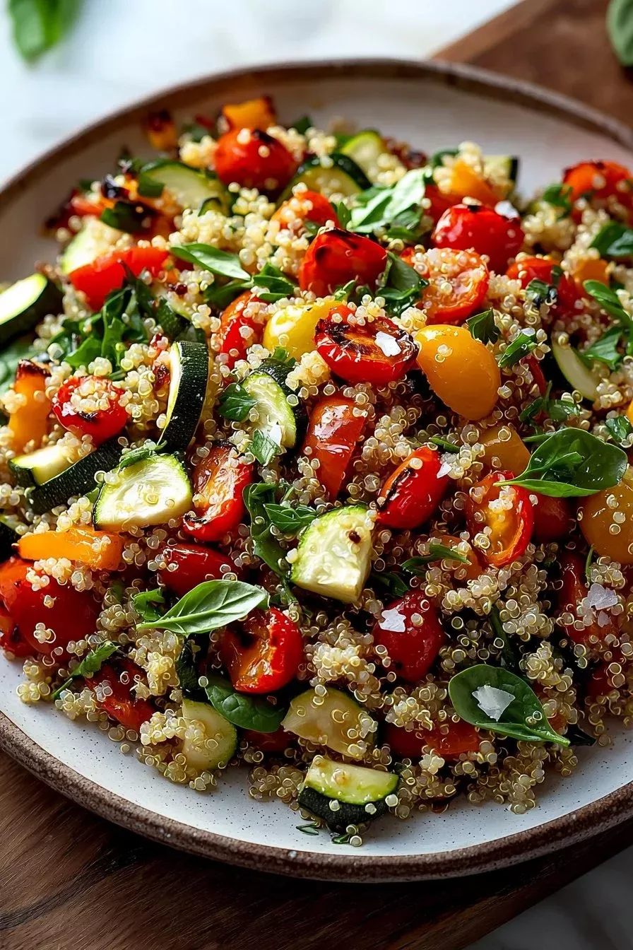 Lemon-Herbed Quinoa Salad with Roasted Vegetables