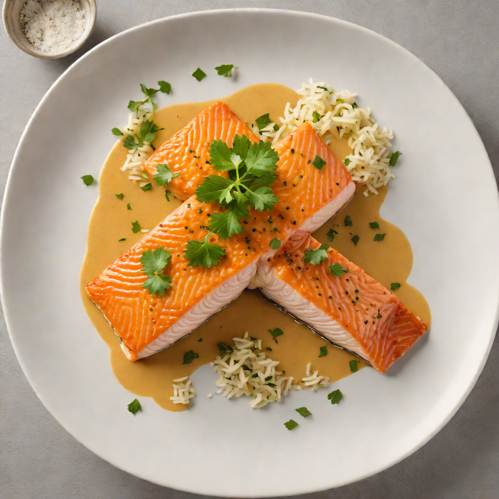 Pan-Seared Salmon with Spiced Coconut Curry Sauce