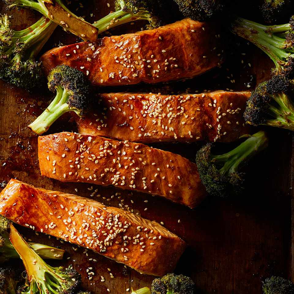 Turmeric-Spiced Salmon with Roasted Broccoli