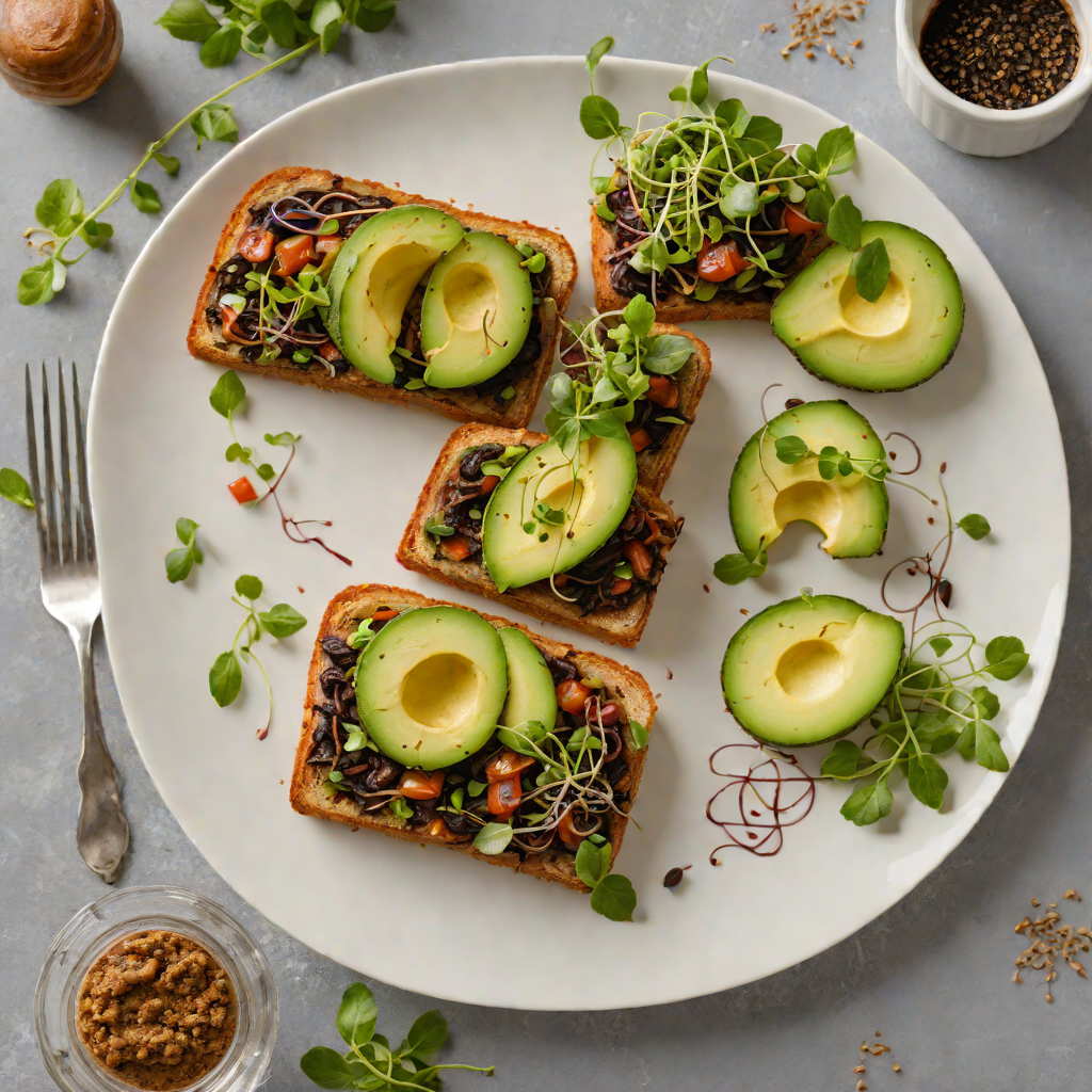 Veggie-Packed Vegemite and Avocado Toast with Microgreens