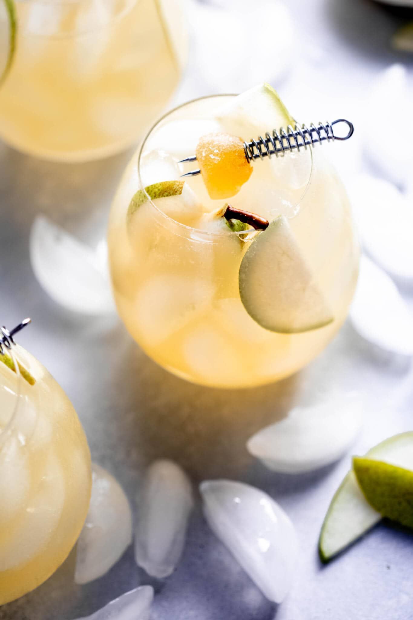 Shaken Ginger-Pear Sparkler