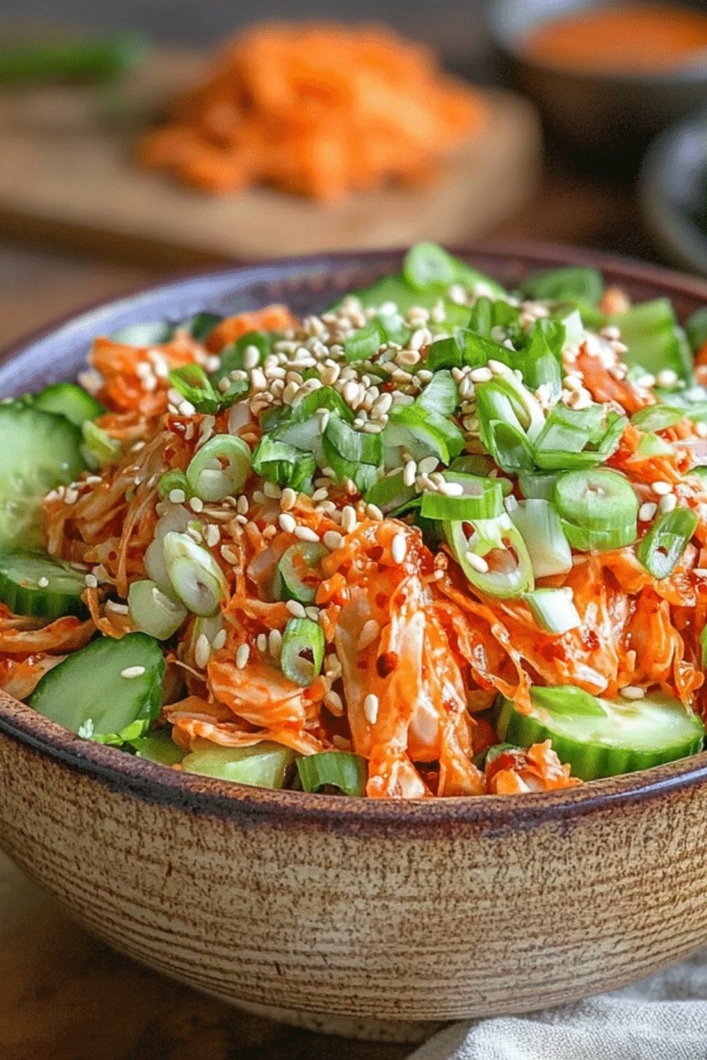Fermented Ginger-Kimchi Salad with Shrimp