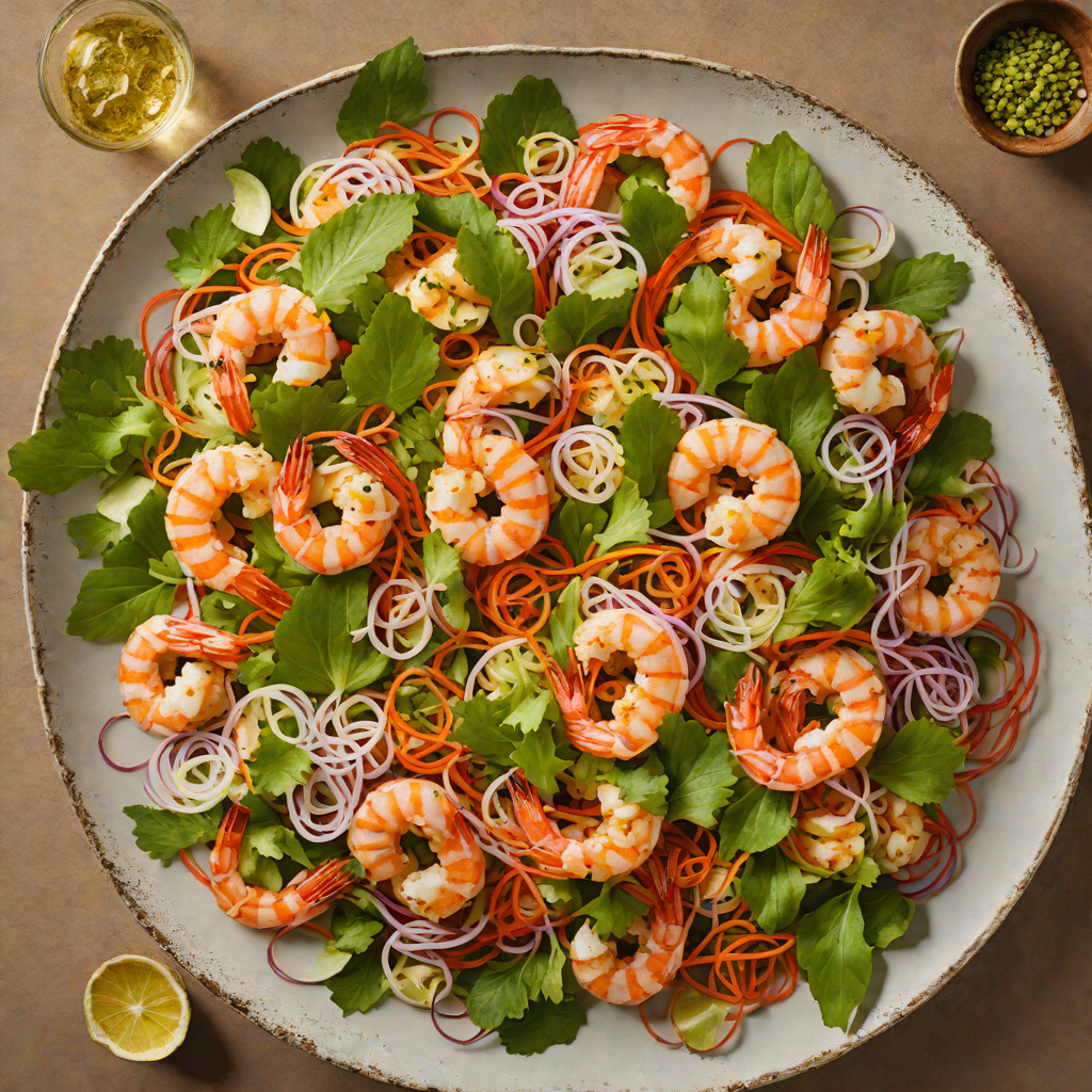 Fermented Ginger-Kimchi Salad with Shrimp