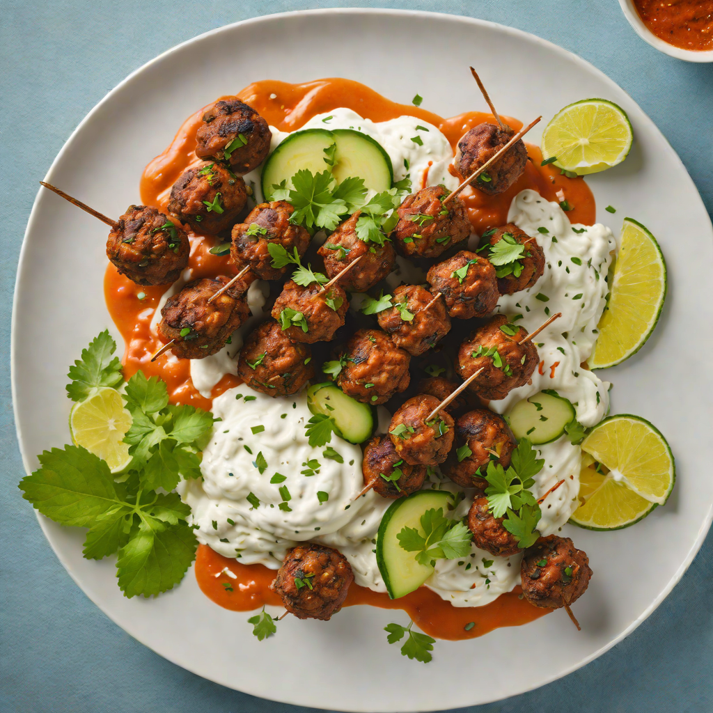 Tandoori-Spiced Lamb Kofta with Cucumber Raita