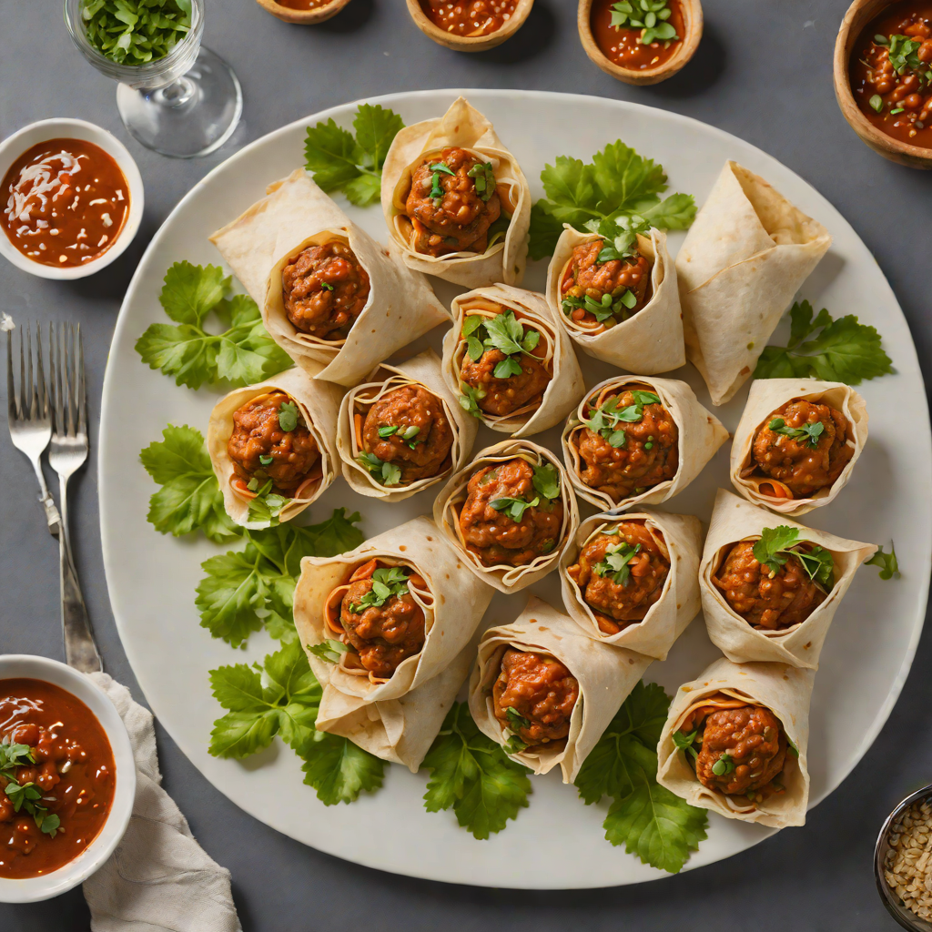 Tikka-Spiced Lamb Meatball Wraps