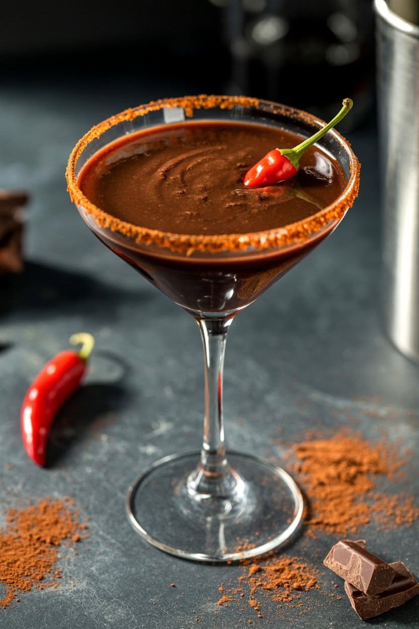 Chili Cacao Tequila Martini