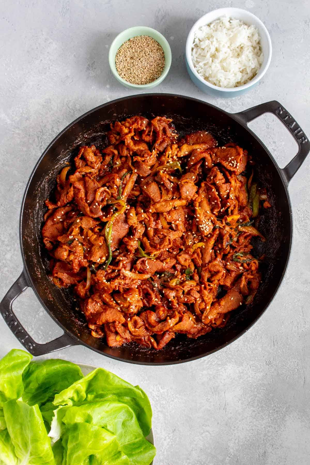 Korean-Inspired Spicy Pork Stir Fry with Gochujang and Sesame