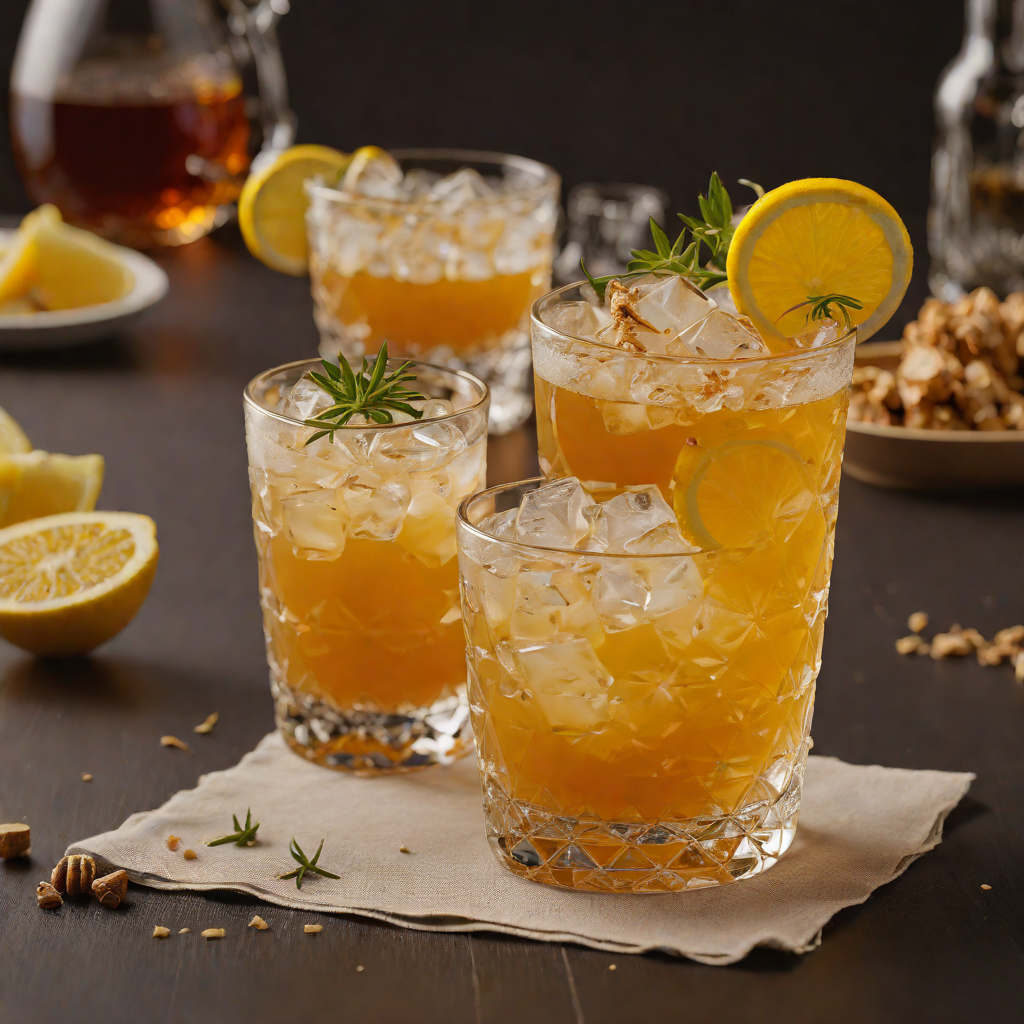 Layered Ginger Honey Whiskey Sour