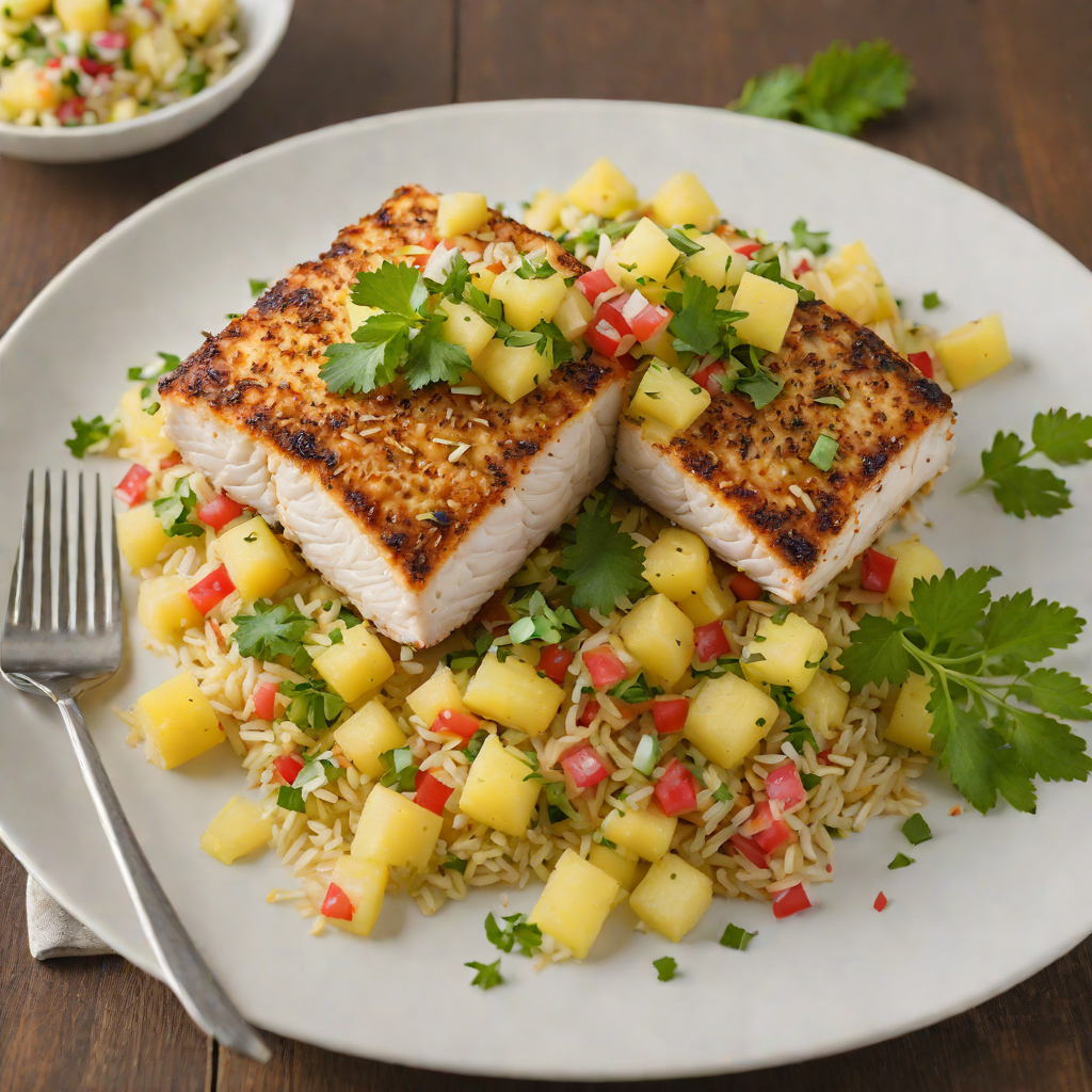 Baked Coconut-Crusted Mahi Mahi with Pineapple Salsa
