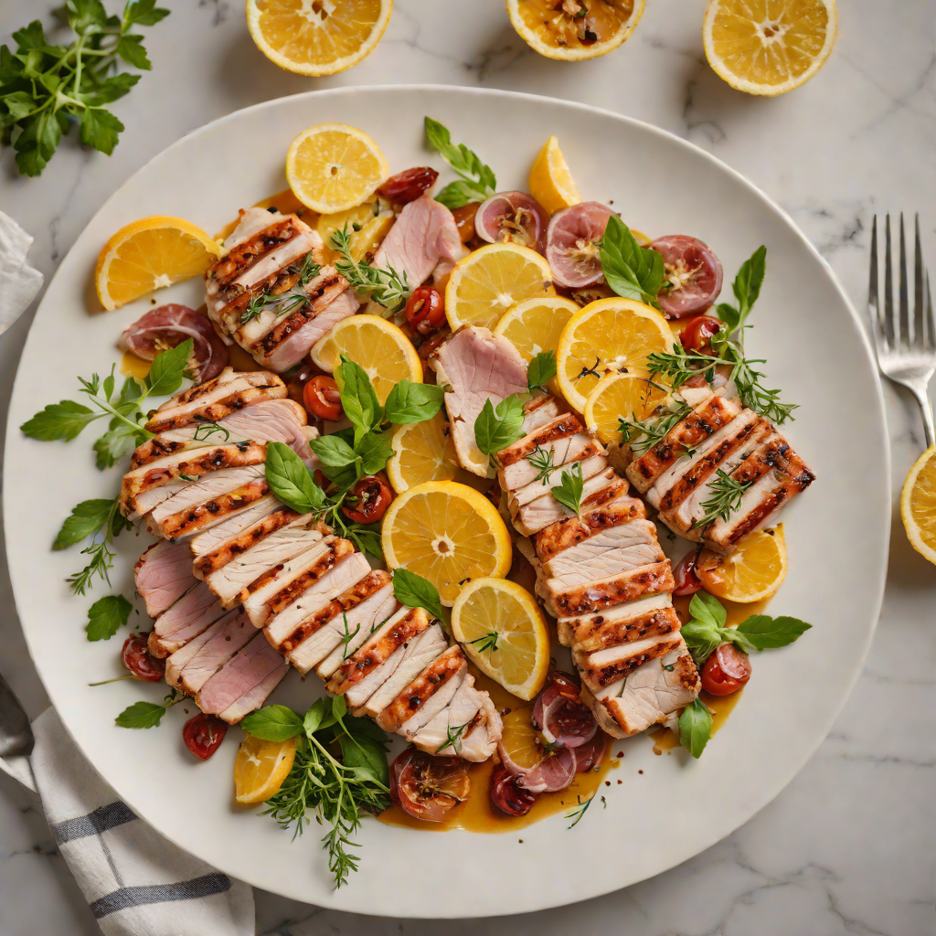 Grilled Citrus-Marinated Chicken with Charcuterie-Style Herbs