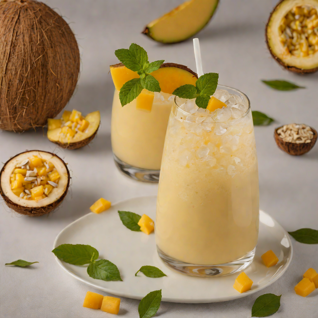Blended Coconut Mango Rum Cooler