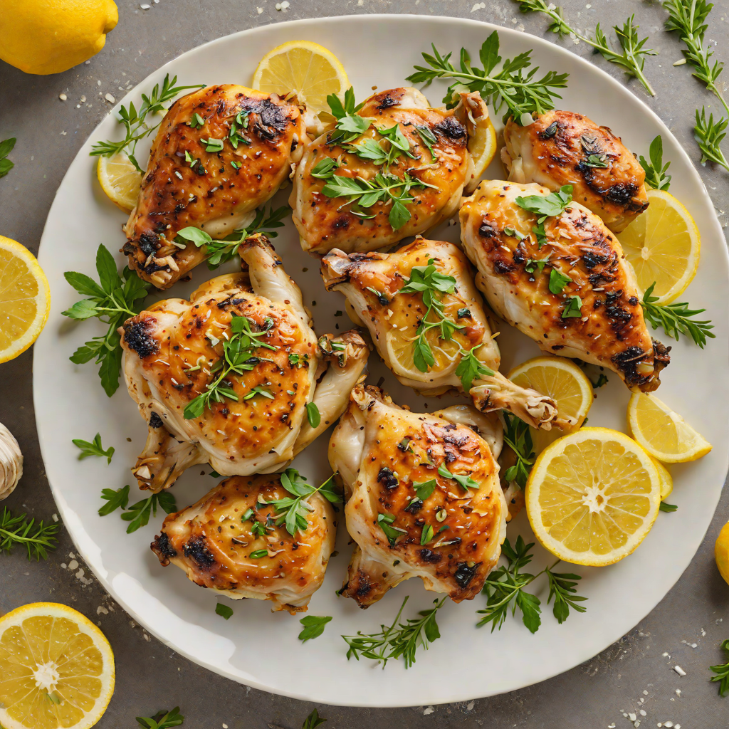 Crisp Italian Herb-Roasted Chicken Thighs with Garlic and Lemon