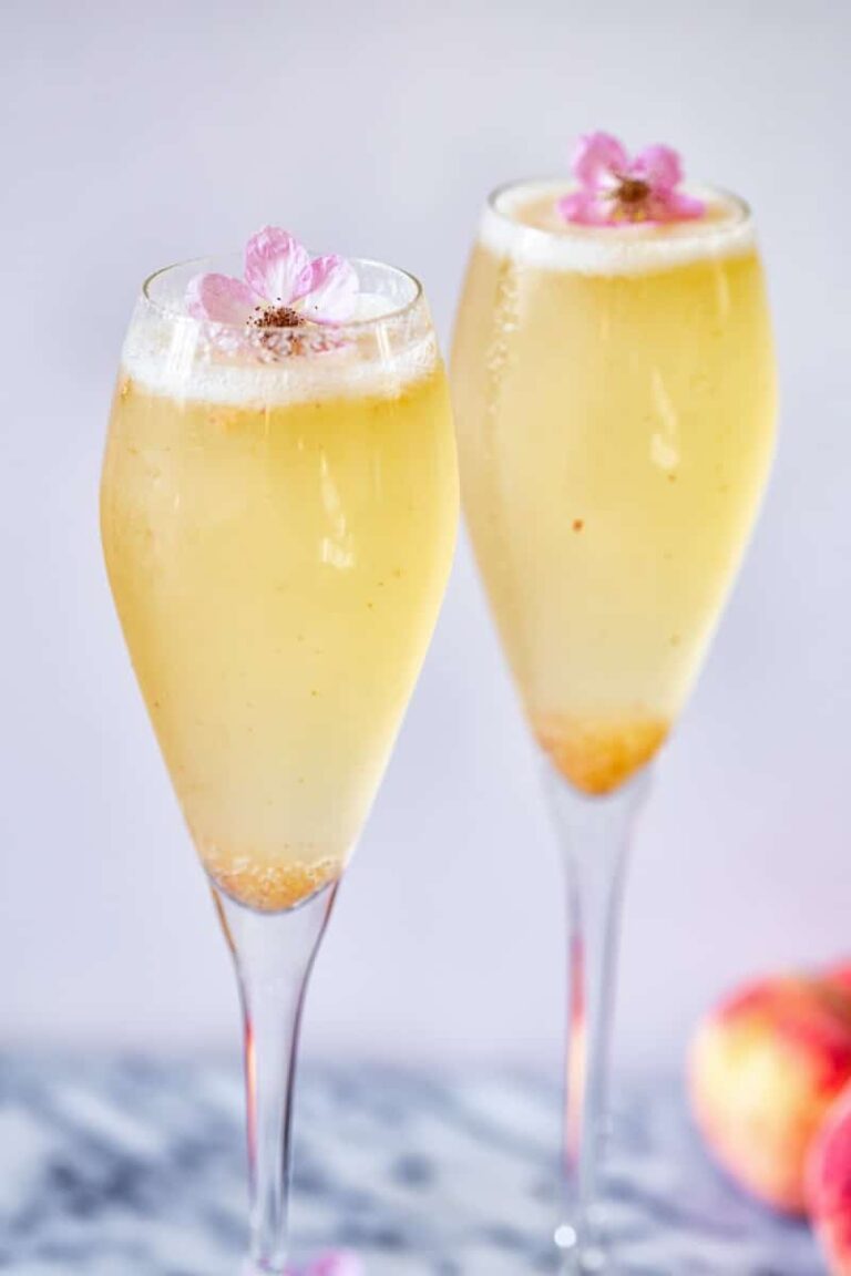 Shaken Peach and Elderflower Summer Sunset