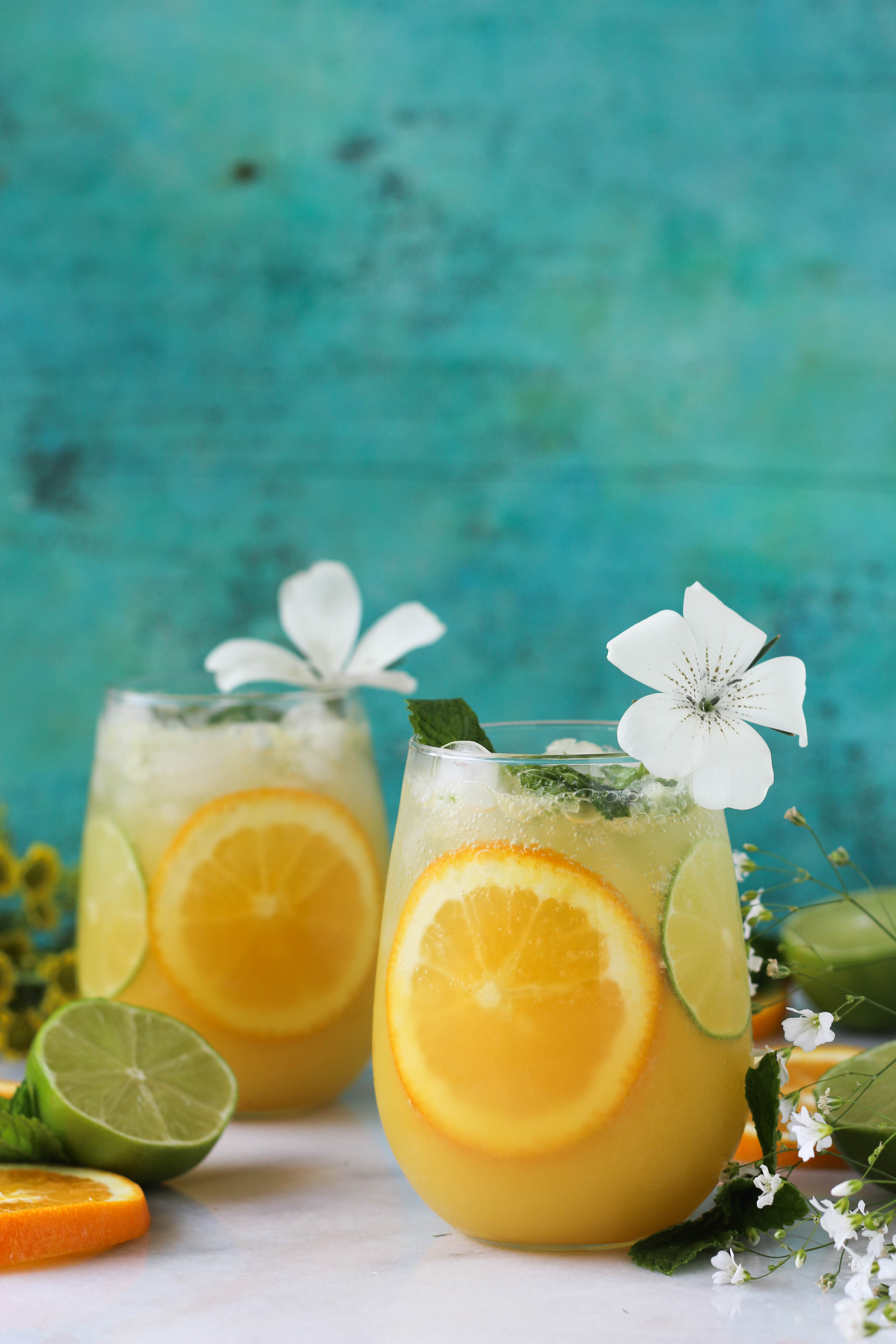Citrus-Mint Vodka Smash with Lime