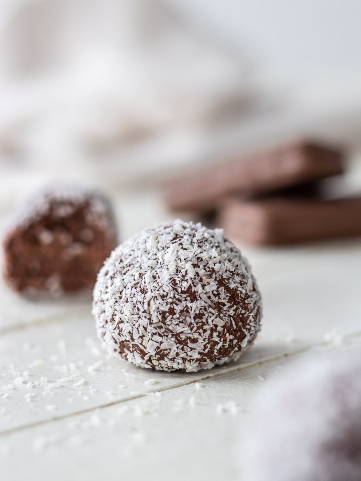 No-Bake Tim Tam Ball Bites with Chocolate and Coconut