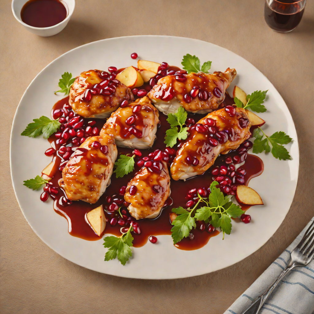 Sautéed Chicken with Spiced Apple and Pomegranate Glaze