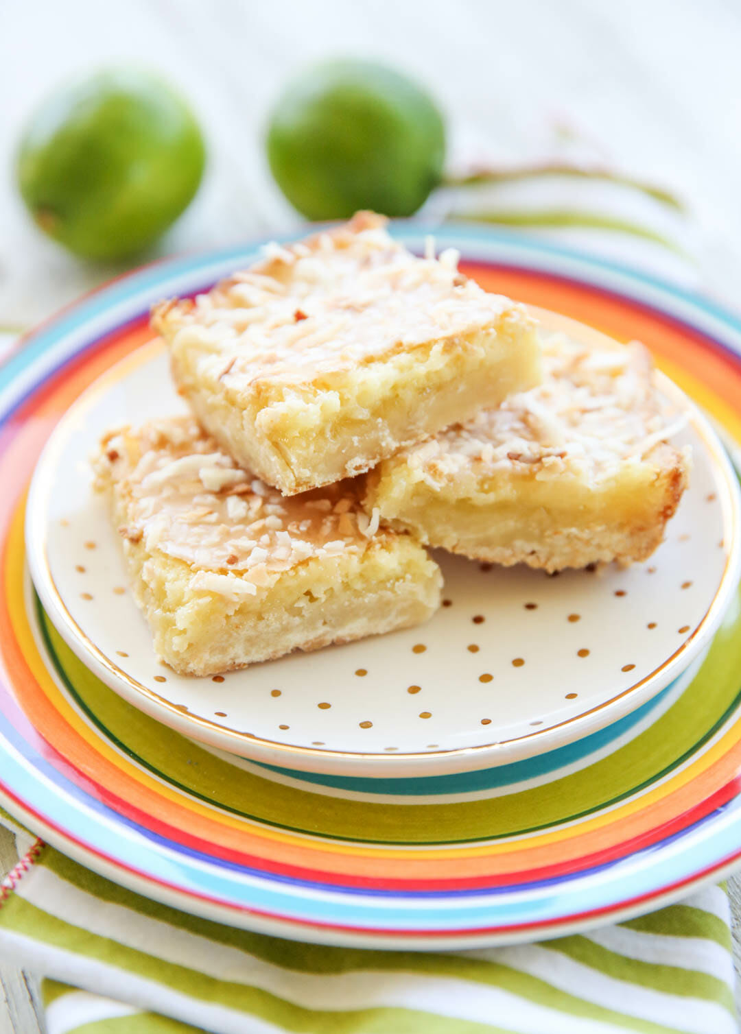 Zesty Lime Shortbread Bars with Coconut Crust