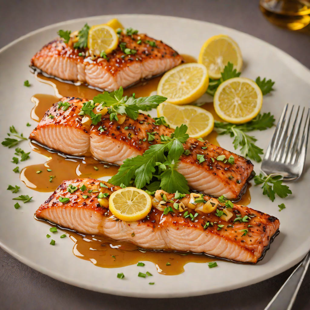 Honey-Garlic Glazed Salmon Fillets