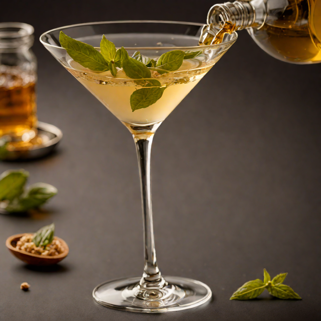 Honey-Basil Vodka Martini