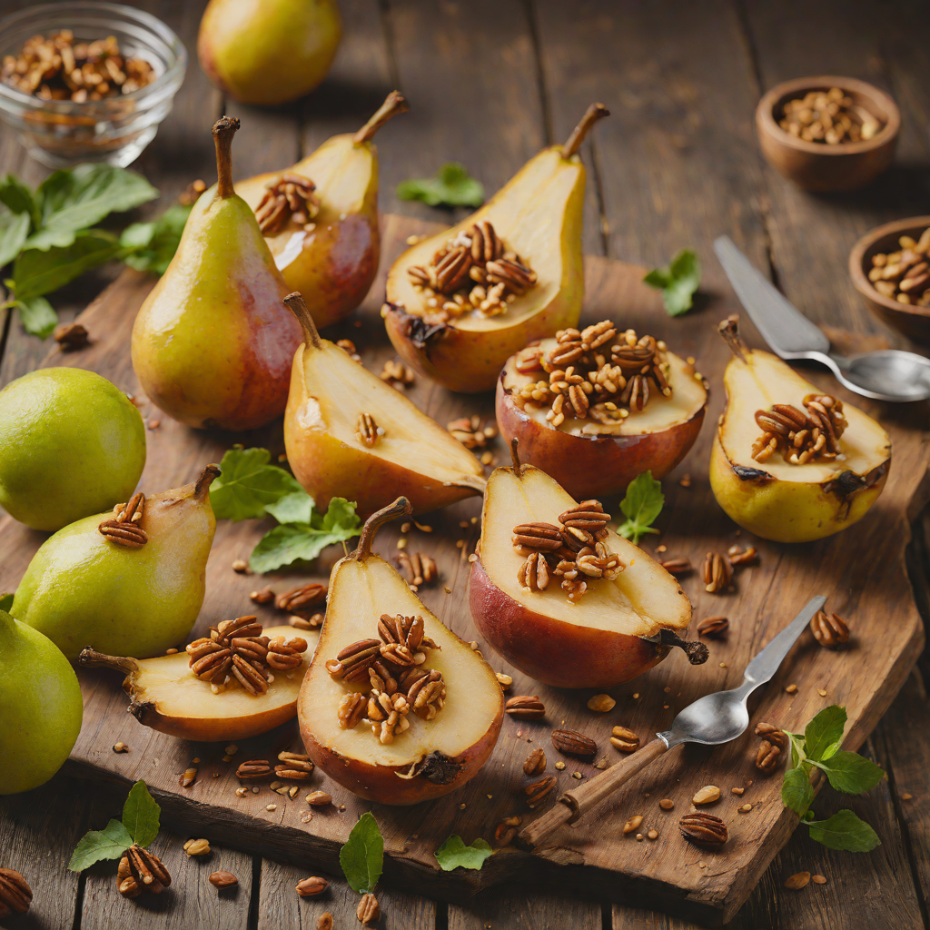Honey-Glazed Baked Pears with Walnuts and Cinnamon