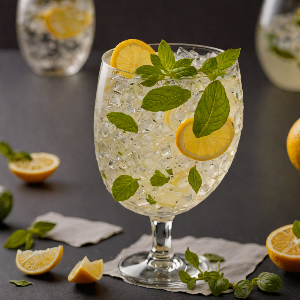 Citrus-Basil Shaken Gin Fizz