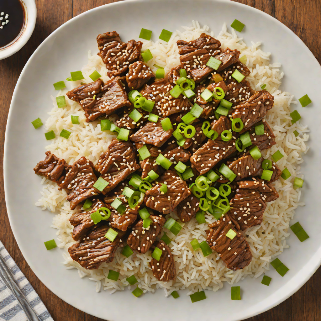 Pan-Seared Korean-Style Beef Bulgogi with Scallion Rice