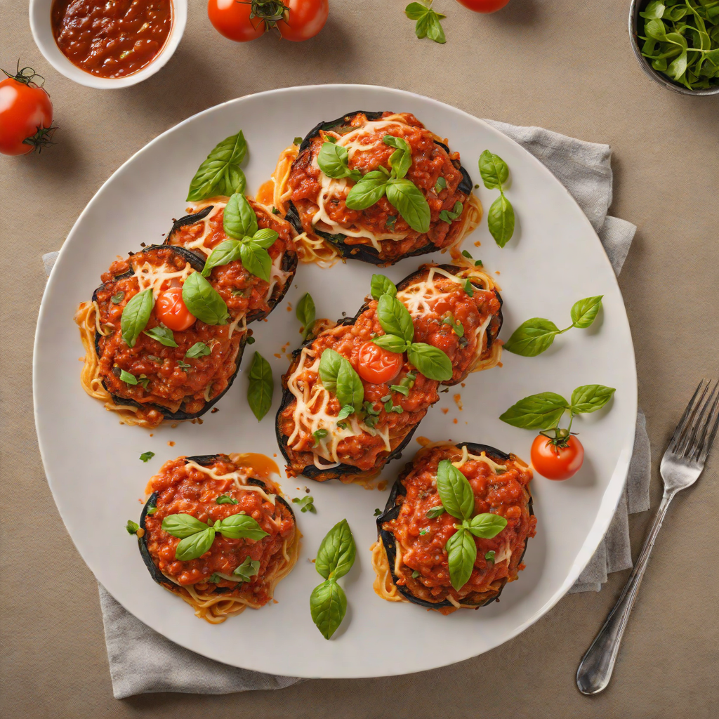 Baked Italian-Style Eggplant Parmesan with Herbed Tomato Sauce