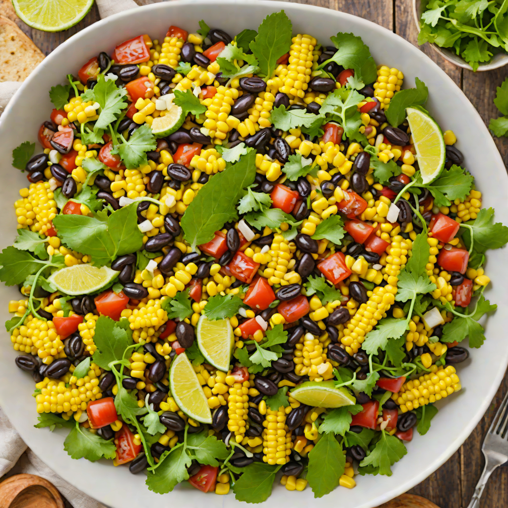Grilled Southwestern Black Bean and Corn Salad with Lime Vinaigrette