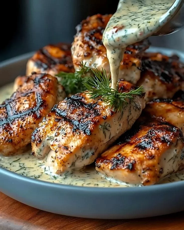 Pan-Seared Chicken with Poliwhirl-Inspired Sleepy Herb Sauce