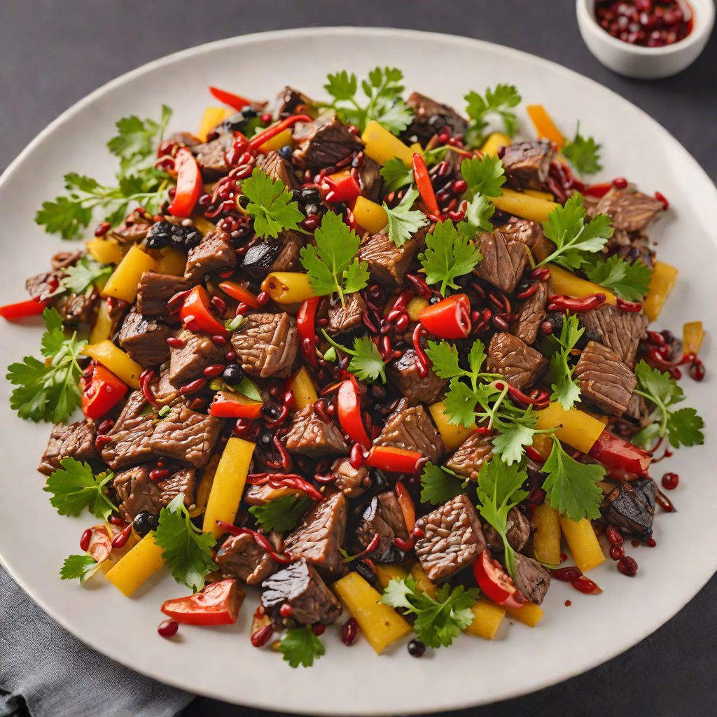 Smoked Kangaroo Stir-Fry with Native Pepperberry