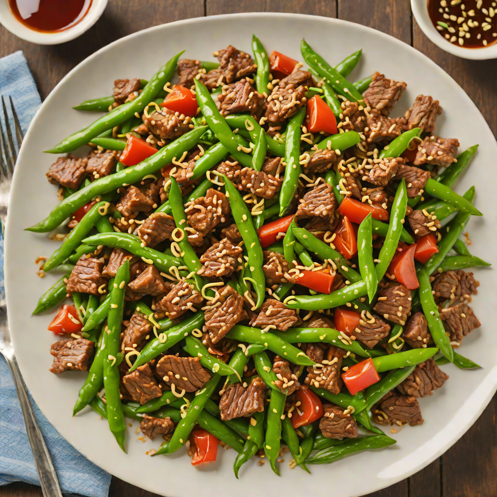 Sichuan-Style Spicy Beef Stir Fry with Green Beans