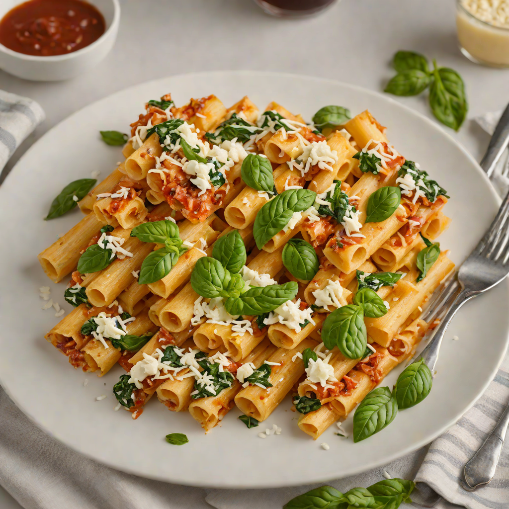 Vegetarian Italian Baked Ziti with Spinach and Ricotta