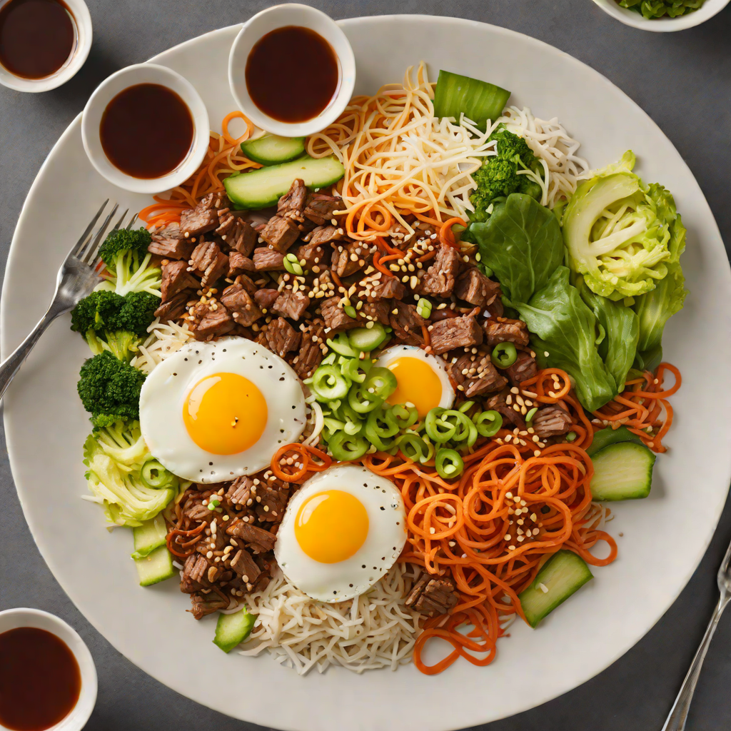 Spicy Korean-Style Beef Bibimbap with Gochujang Sauce
