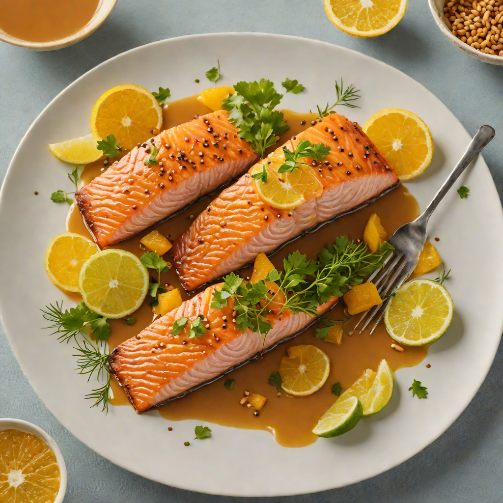 Elbaf-Inspired Roasted Salmon with Citrus-Miso Glaze