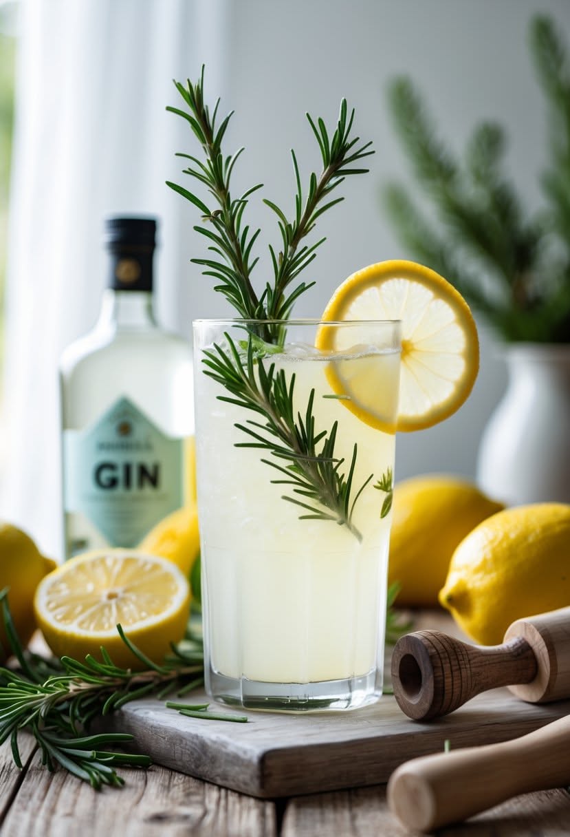 Herbal Gin-Martini with Lemon Twist