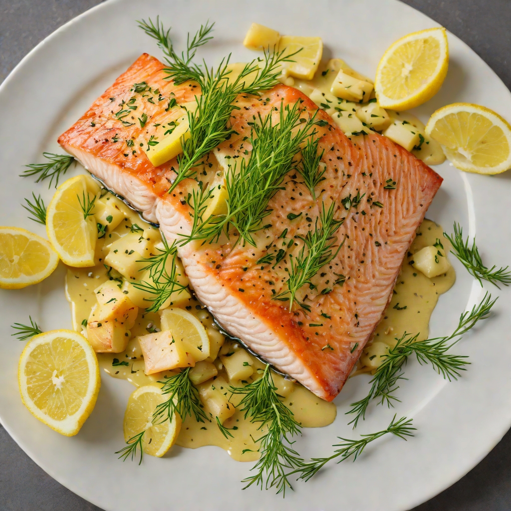 Pan-Seared Arctic Char with Dill and Lemon Butter Sauce