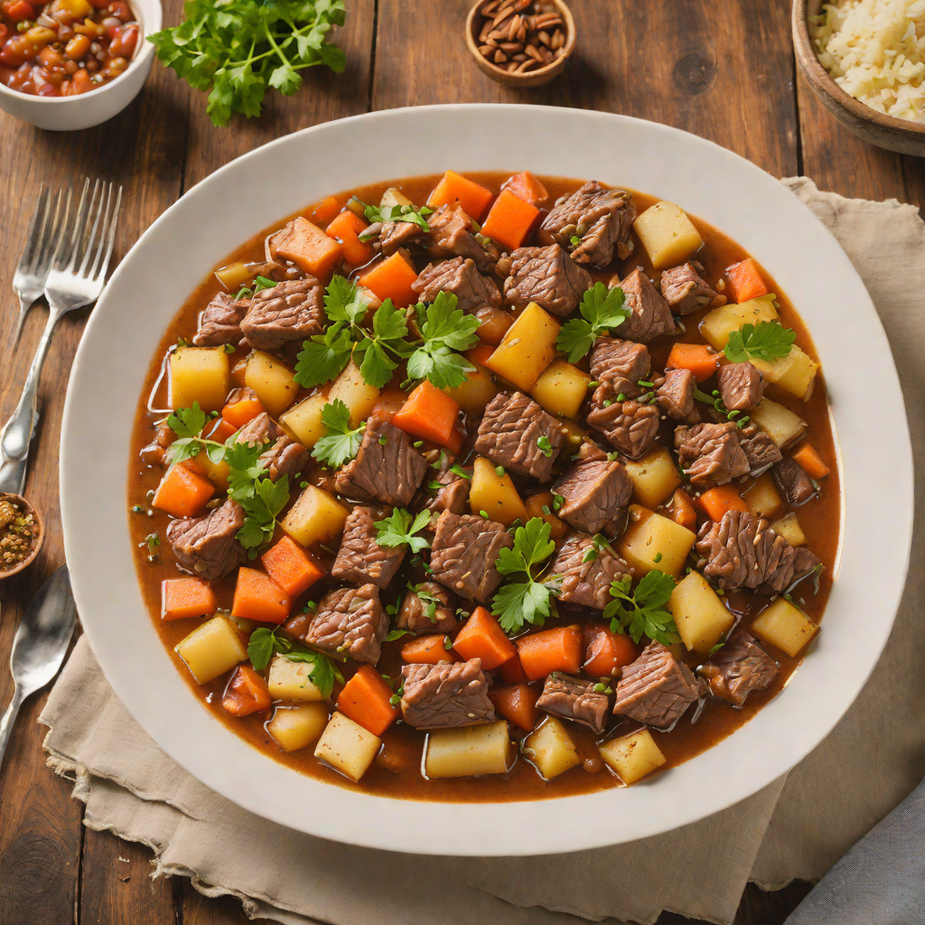 Dominican-Style Beef Stew with Root Vegetables