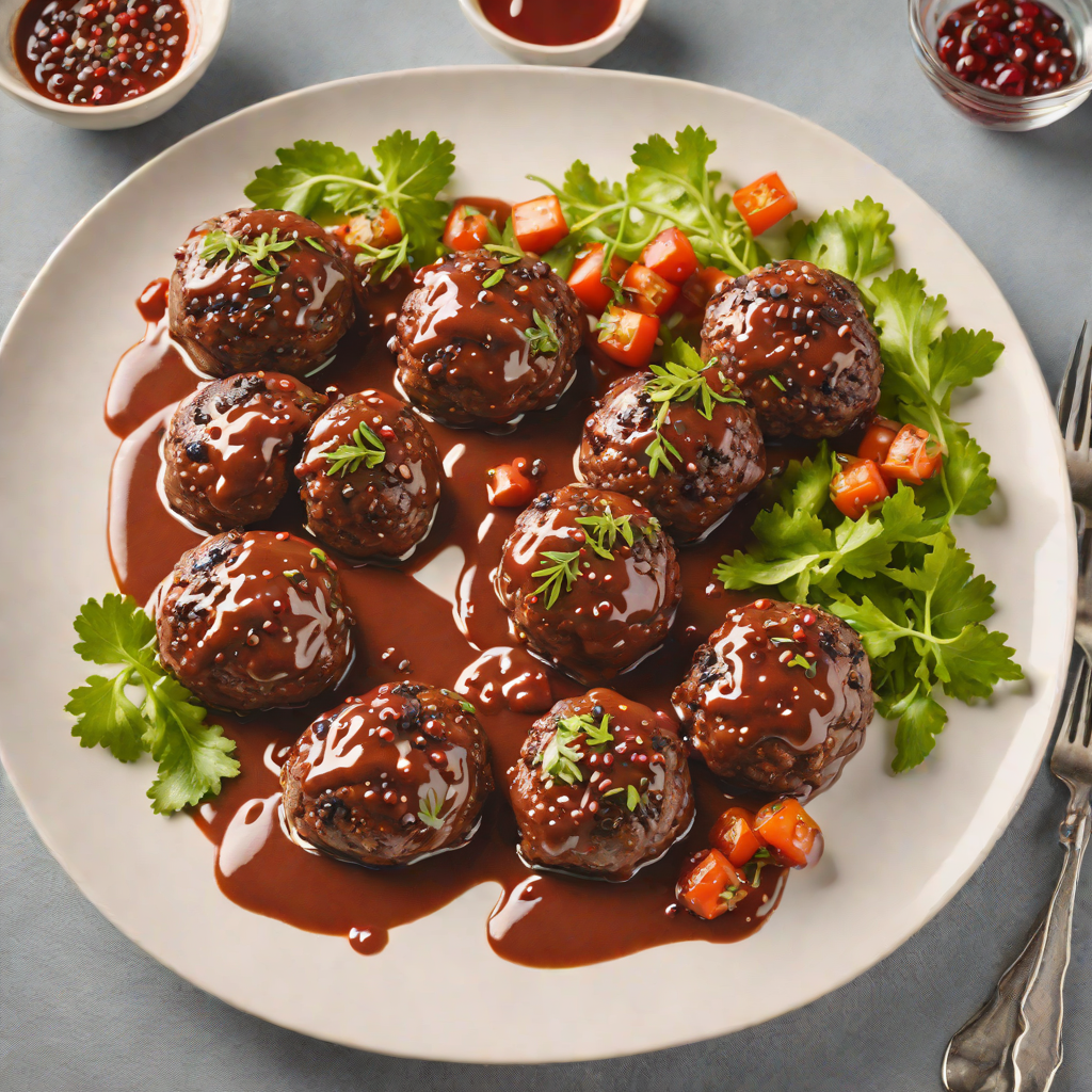 Barbecue Kangaroo Rissoles with Native Pepperberry Sauce