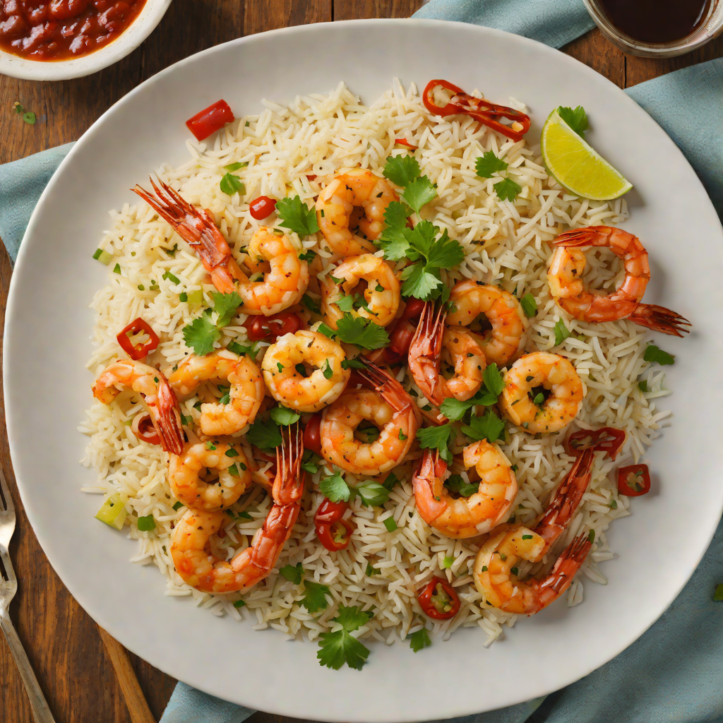Puerto Rican Sofrito-Spiced Shrimp with Garlic Rice
