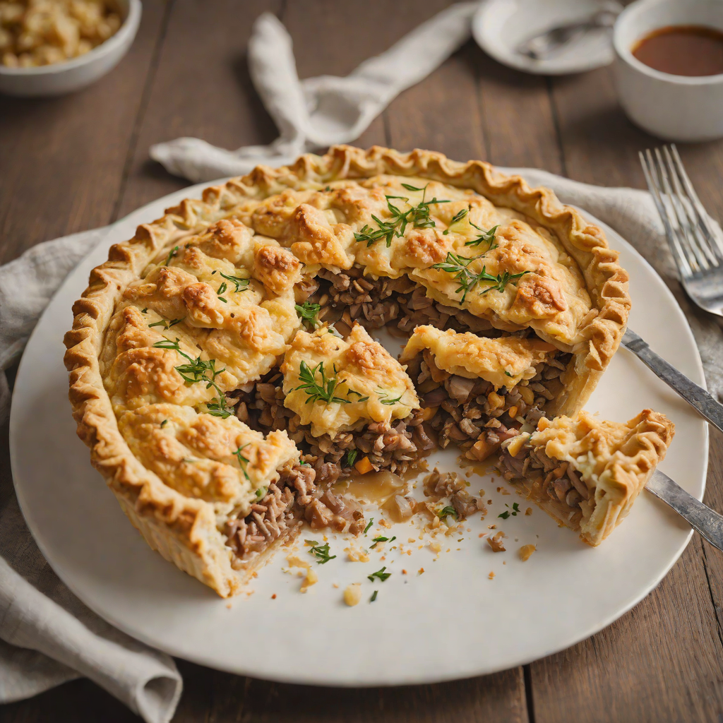 Bakehouse Meat Pie with Flaky Pastry Crust