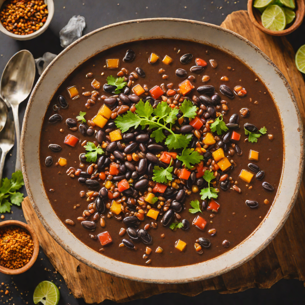 Spiced Cuban Black Bean Soup with Smoked Paprika