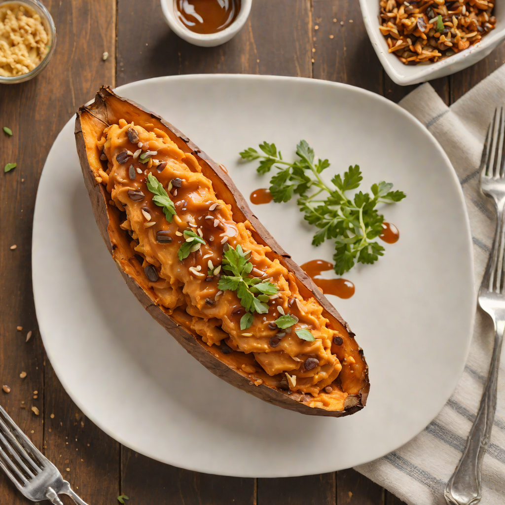 Twice-Baked Sweet Potato with Vegemite Butter