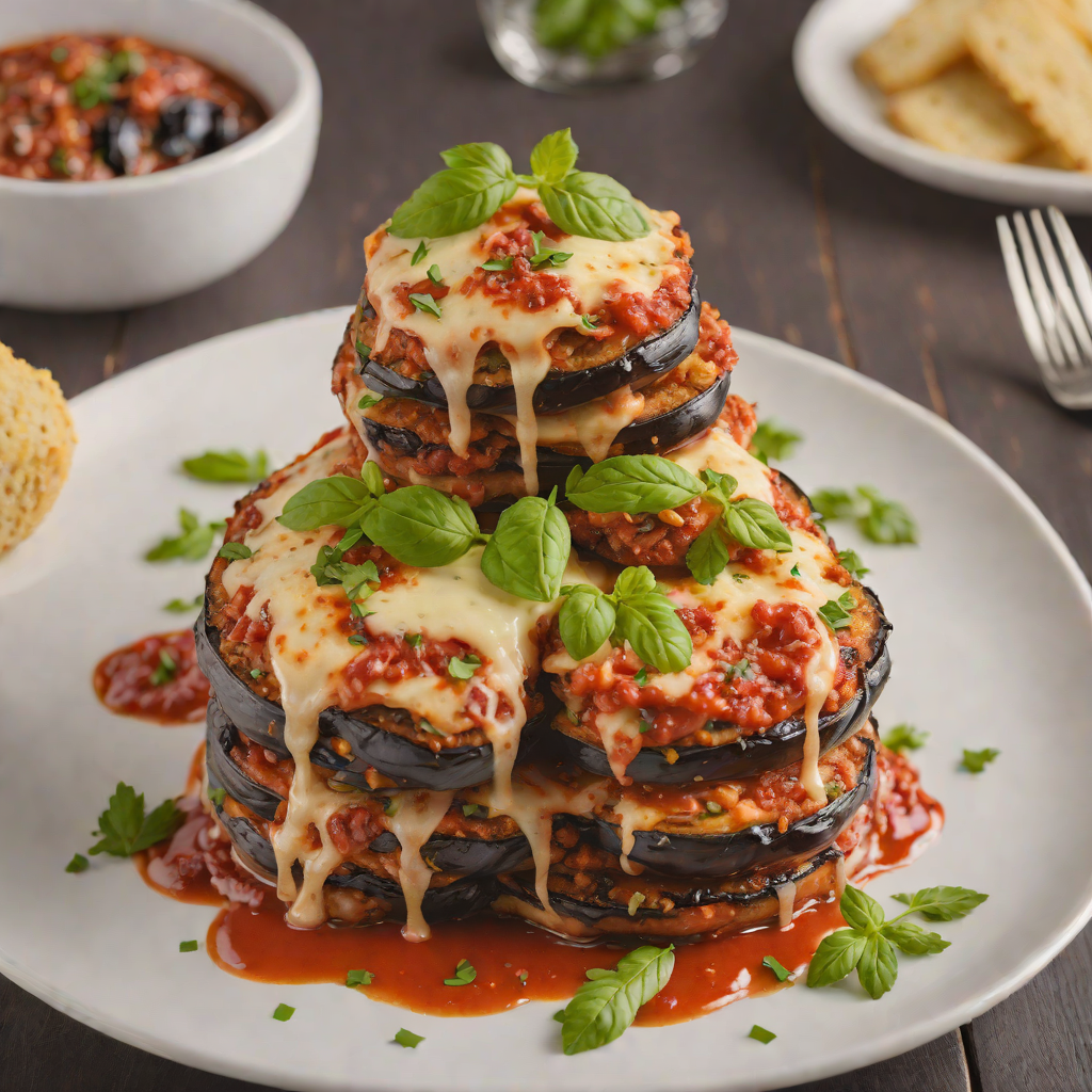 Oven-Baked Eggplant Parmesan Stack