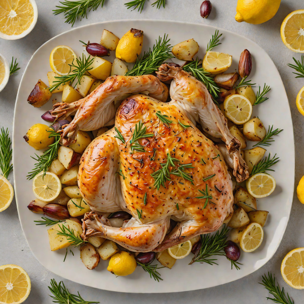 Sheet Pan Lemon-Rosemary Roast Chicken with Potatoes