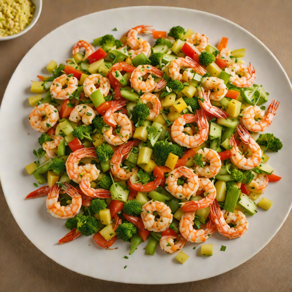 Stir-Fried Garlic Butter Shrimp with Mixed Vegetables