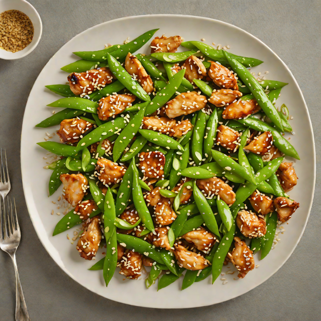 Stir-Fried Ginger Chicken with Snow Peas and Toasted Sesame