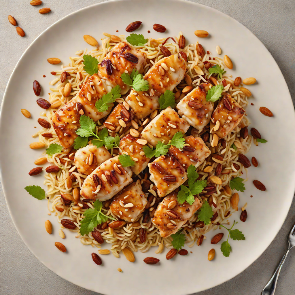 Sautéed Chicken with Honey Glaze and Toasted Almonds