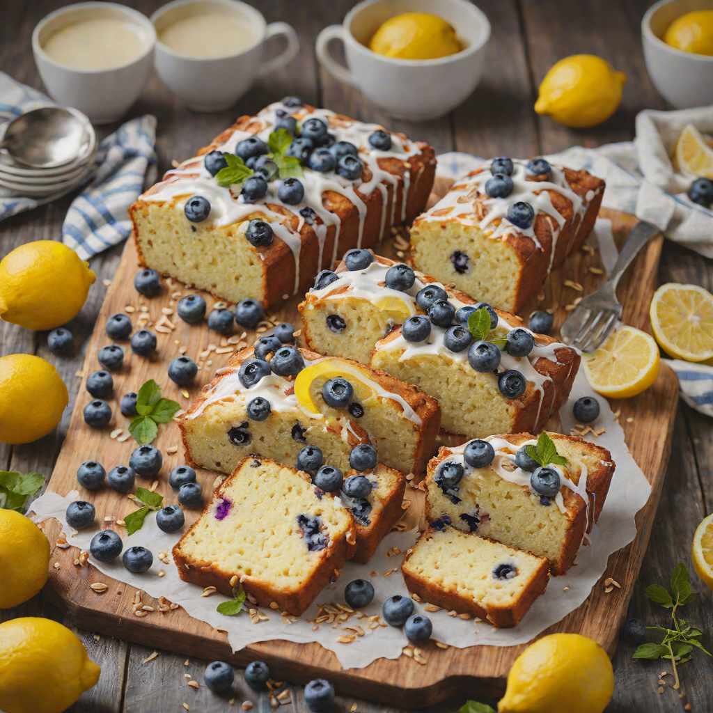 Five-Ingredient Lemon Blueberry Yogurt Cake