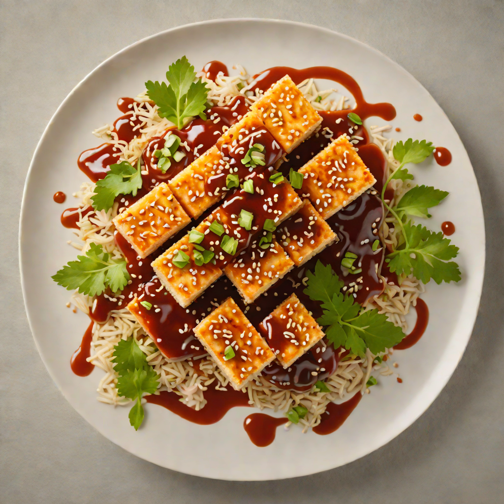 Pan-Seared Sesame Tofu with Spicy Korean Gochujang Sauce
